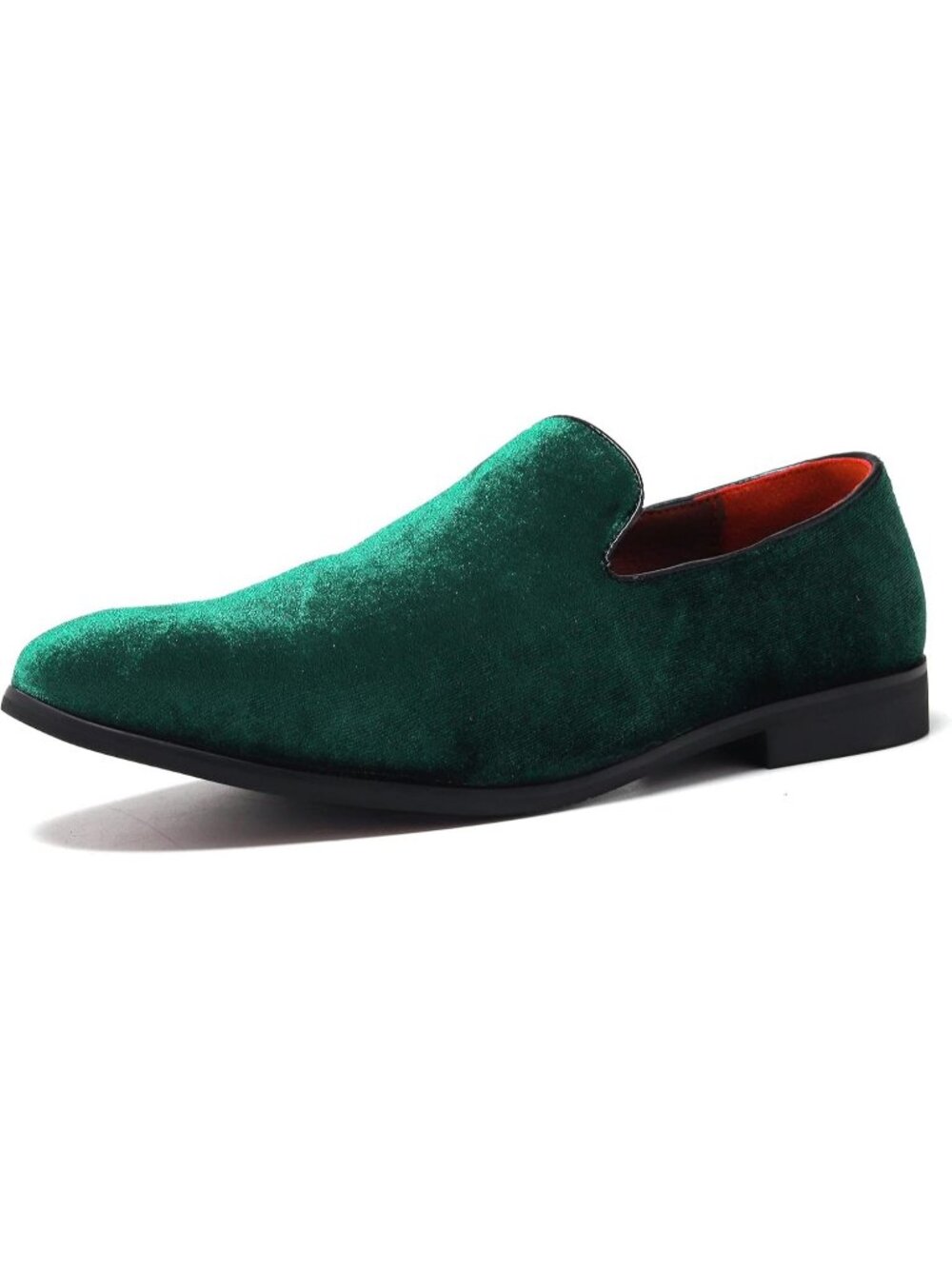 Men's Green Velvet Penny Loafers Metal Buckle Slip On Luxury Suede Formal Shoes